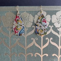 Teardrop Florentine Tin Earrings