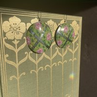 Easter Egg Circles Tin Earrings