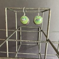 Nested Easter Egg Lemon Tin Earrings