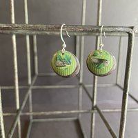 Nested Easter Egg Lemon Tin Earrings