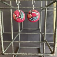 Nested Abstract Fruit Tin Earrings