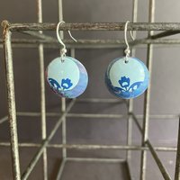 Nested Marbled Tin Earrings