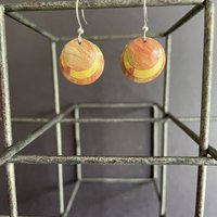 Triple Fire Nested Tin Earrings