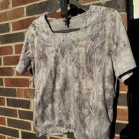 S Embellished Ecoprinted Shirt