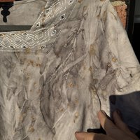 S Embellished Ecoprinted Shirt