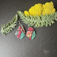 Abstract Fruit Diamond Tin Earrings