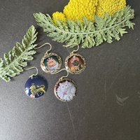 Richard Set of 4 Royal Cats Tin Earrings