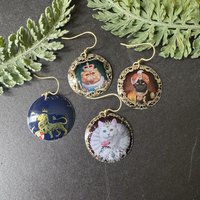 Richard Set of 4 Royal Cats Tin Earrings