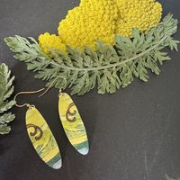 Oval Wisp Lefèvre Tin Earrings
