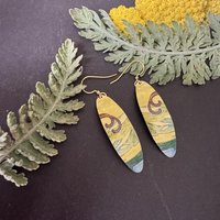Oval Wisp Lefèvre Tin Earrings