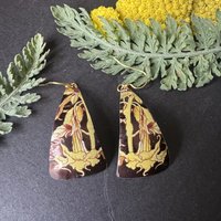 Triangle Datura Lefèvre Tin Earrings