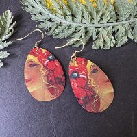 Peony Face Lefèvre Tin Earrings