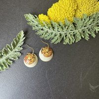 Flower Nested Lefèvre Tin Earrings