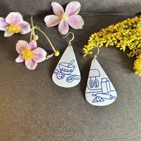 Baking Levain Tin Earrings