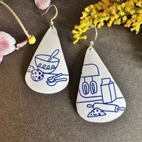 Baking Levain Tin Earrings