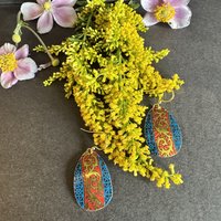 Lattice Illumination Shiny Tin Earrings
