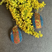 Lattice Illumination Shiny Tin Earrings