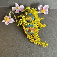Circle Shiny Tin Earrings