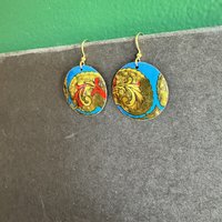Circle Shiny Tin Earrings