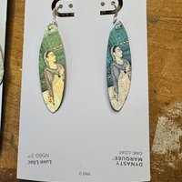 Dancer Indian Miniature Tin Earrings