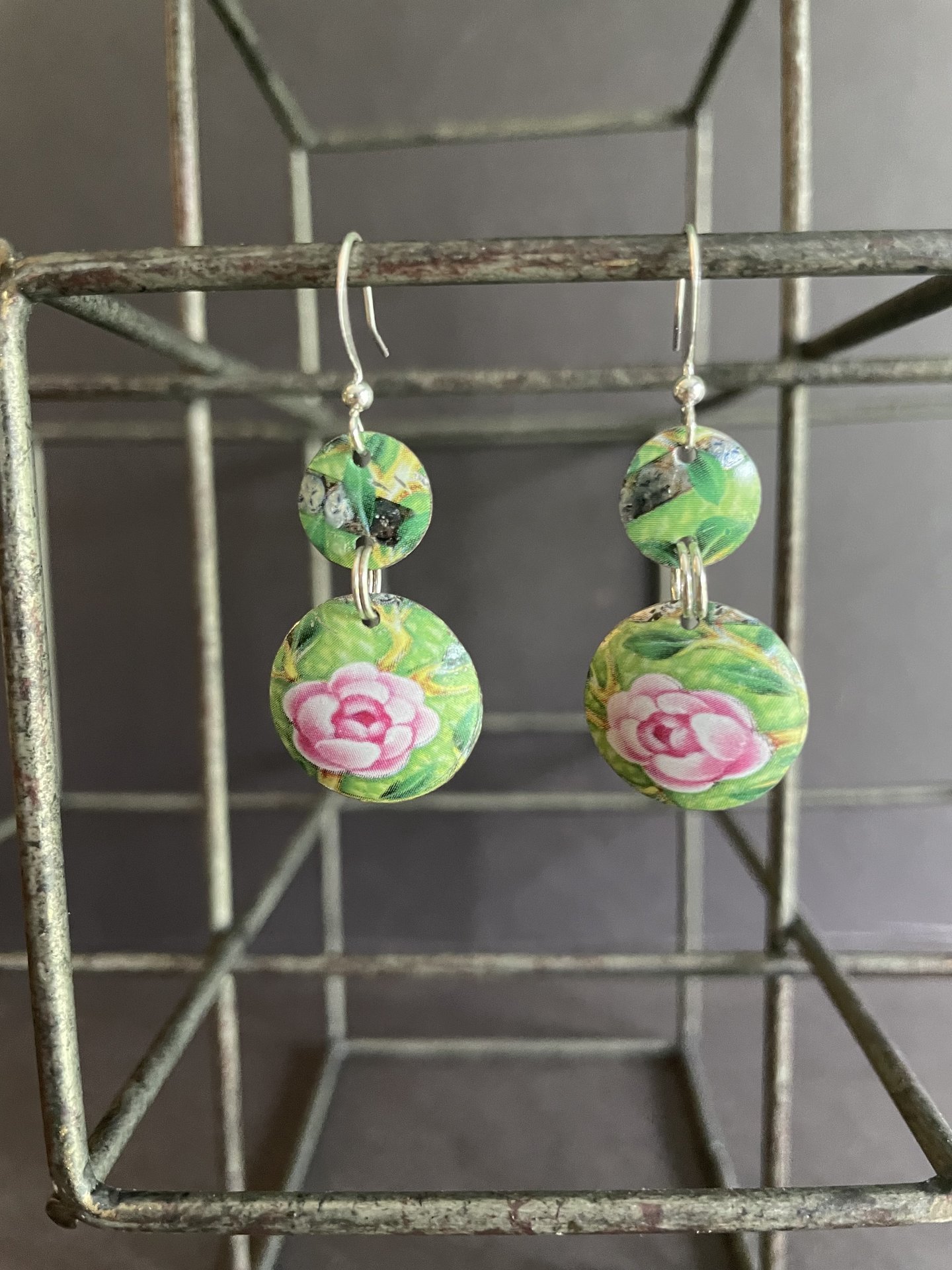Dot Dot Easter Egg Tin Earrings