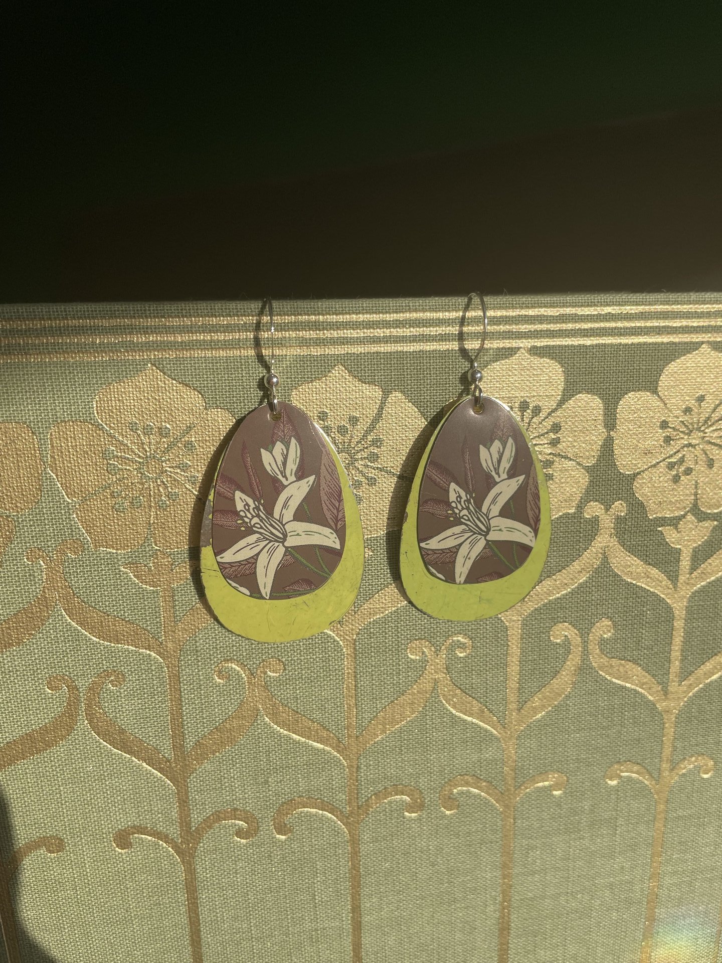 Lily Green Tin Earrings