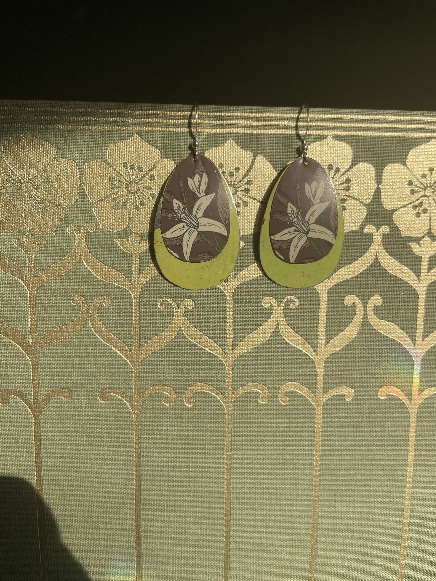 Lily Green Tin Earrings