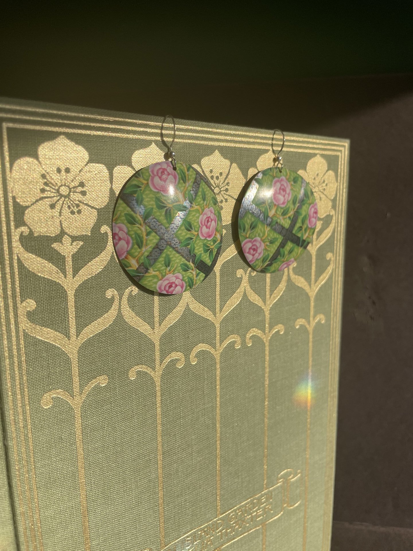 Easter Egg Circles Tin Earrings