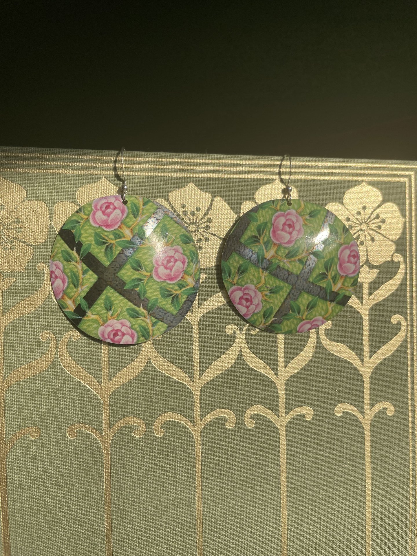 Easter Egg Circles Tin Earrings