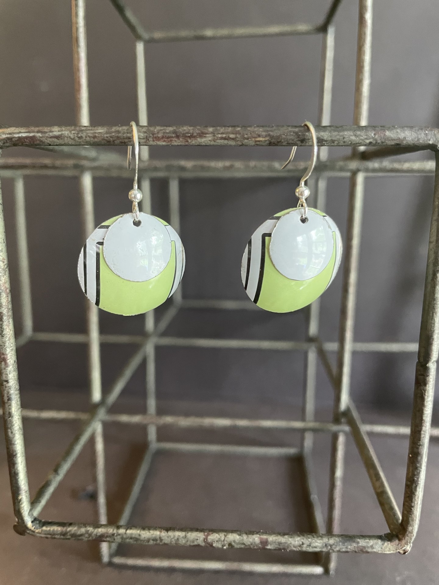Nested B Flower Shoppe Tin Earrings