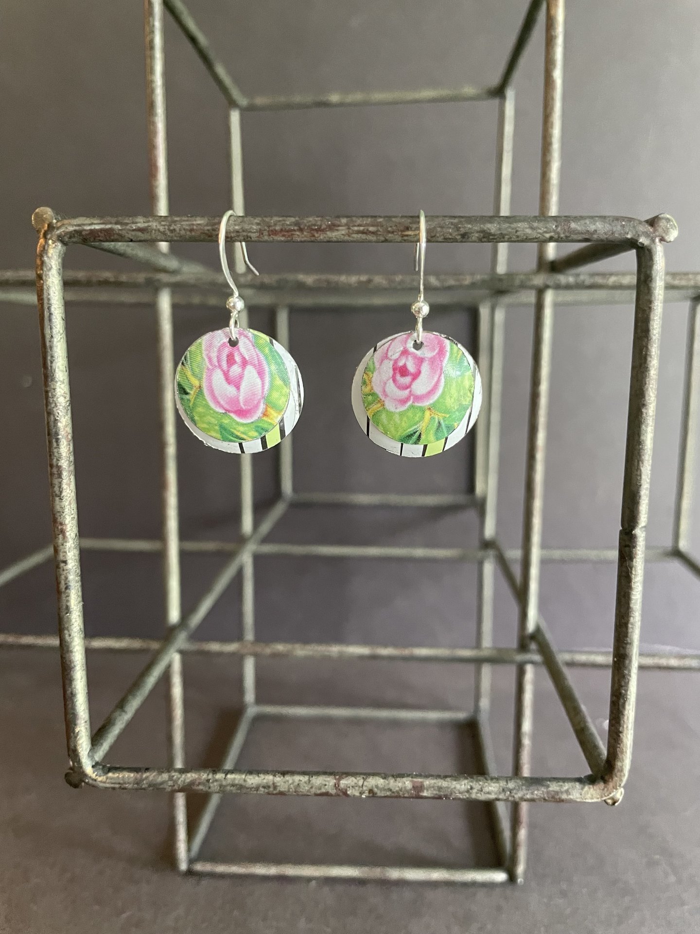 Nested A Easter Egg Tin Earrings