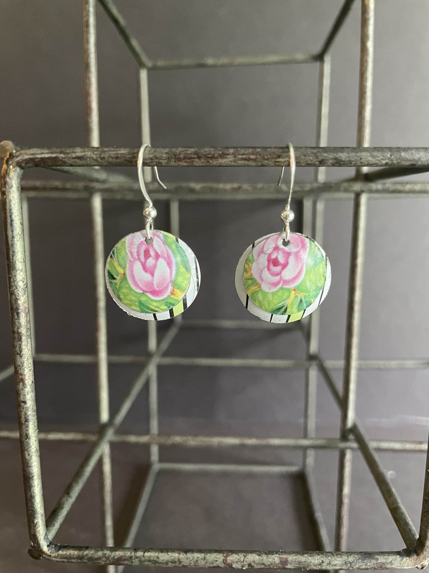 Nested A Easter Egg Tin Earrings