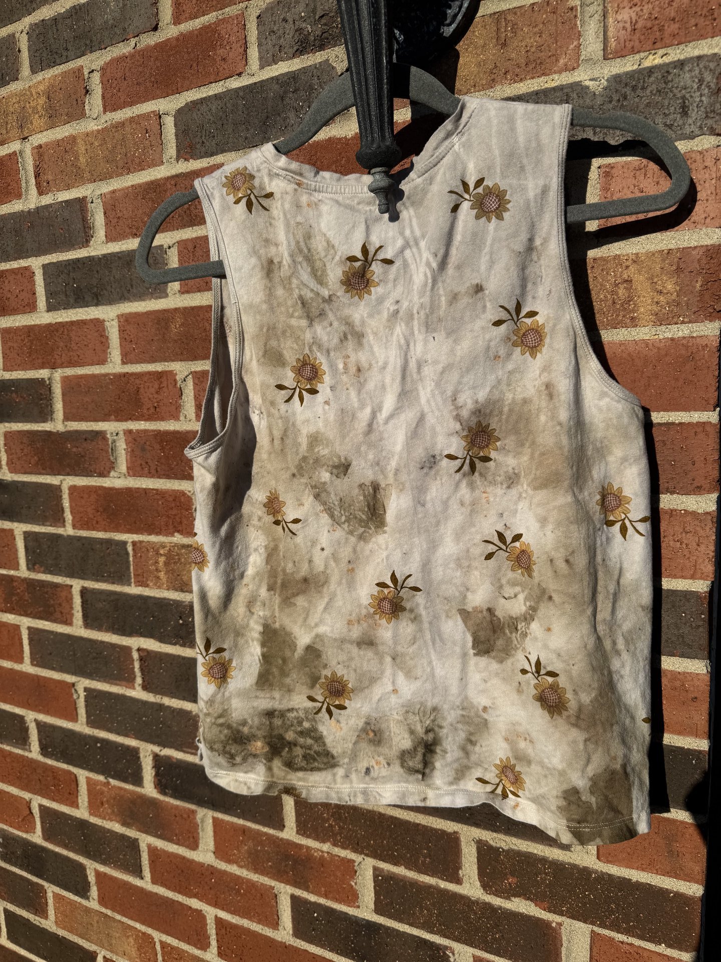 Old Navy M Sunflower Ecoprinted Tank Top
