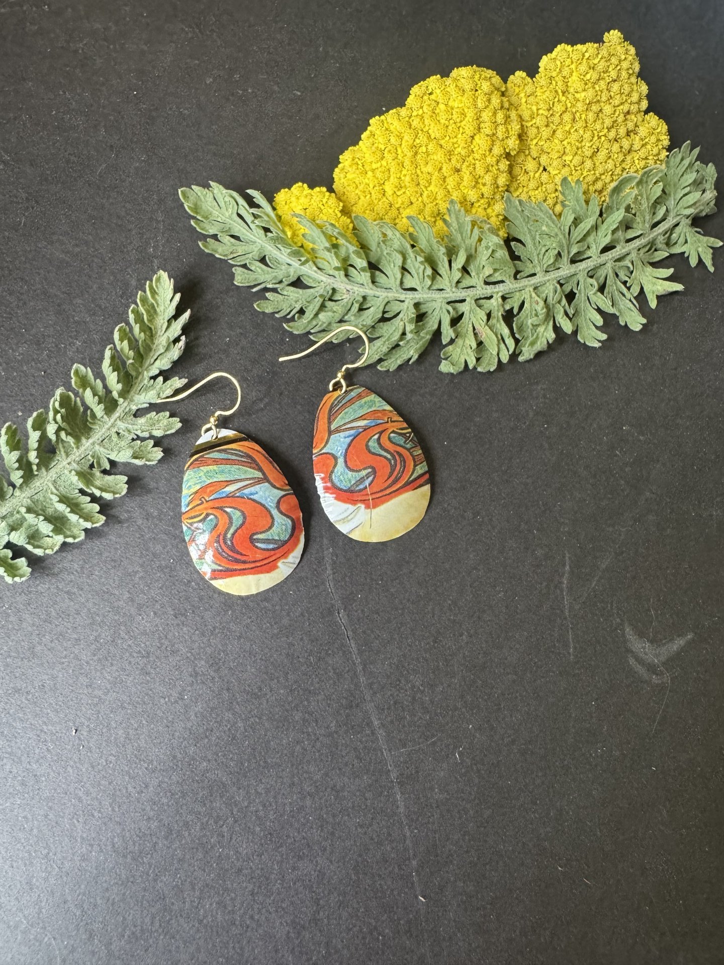 Red Hair Lefèvre Tin Earrings