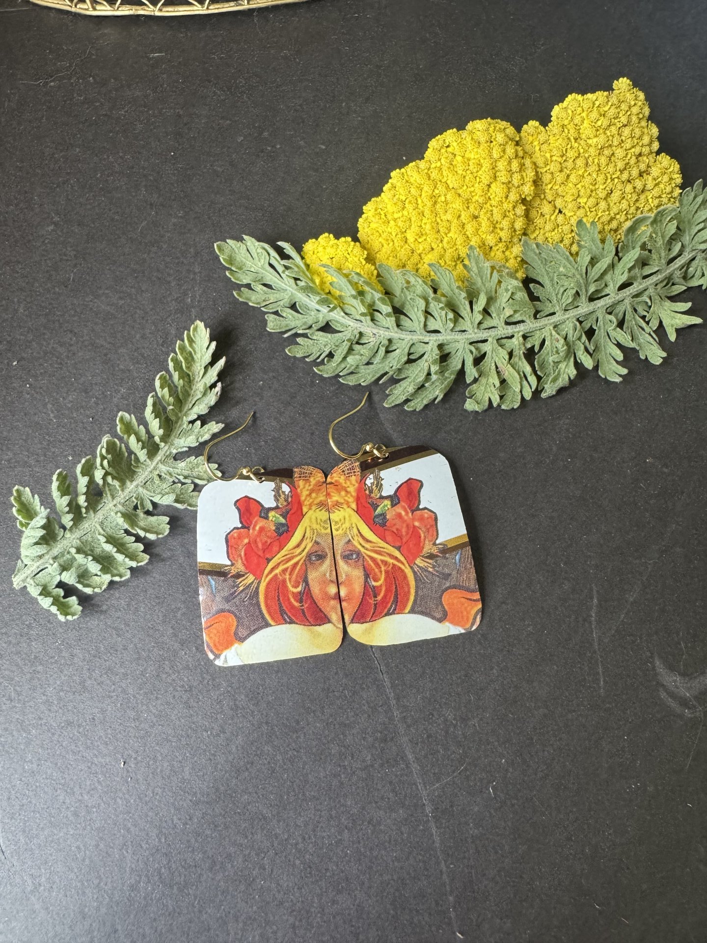 Rectangular Lefèvre Tin Earrings
