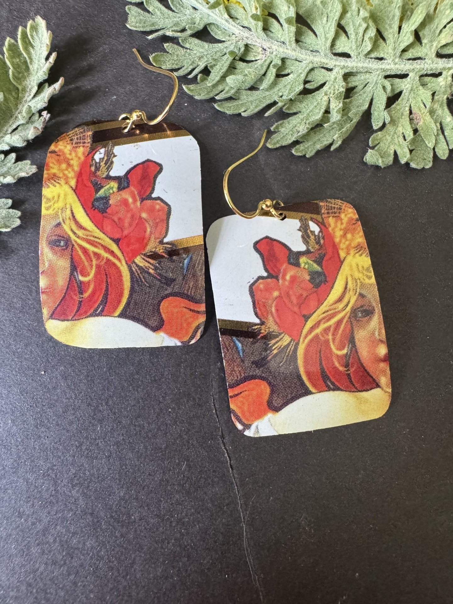 Rectangular Lefèvre Tin Earrings