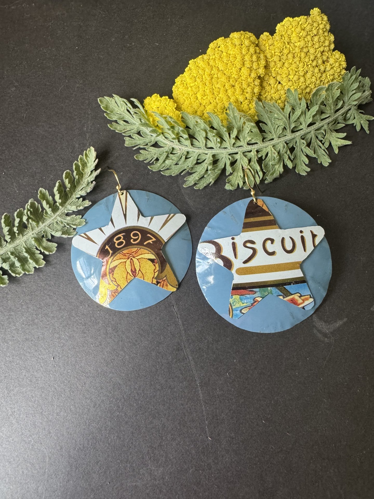 Biscuit 1897 Lefèvre Tin Earrings