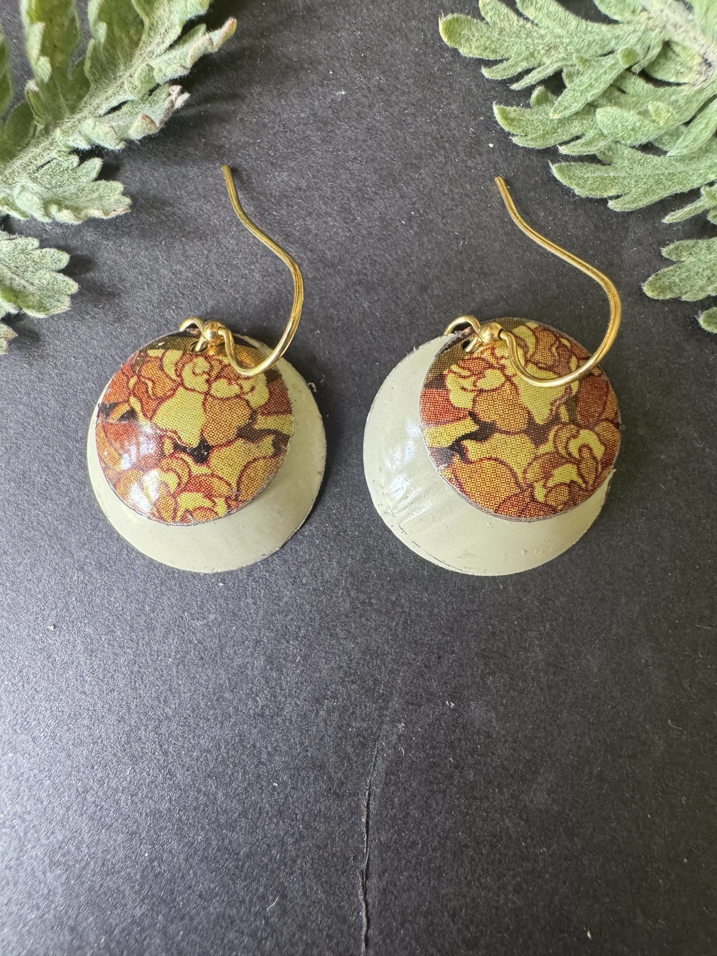 Flower Nested Lefèvre Tin Earrings