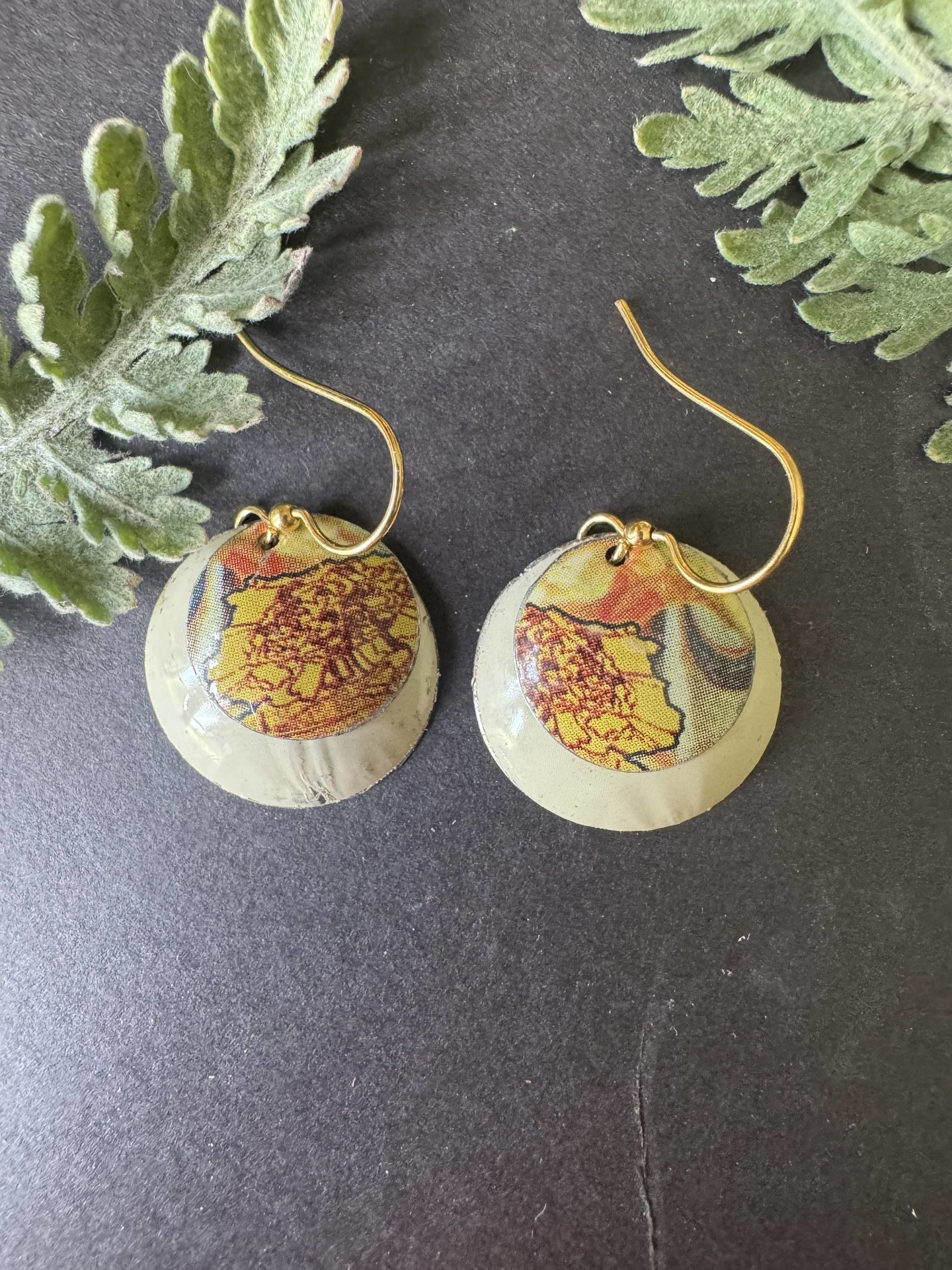 Petals Nested Lefèvre Tin Earrings