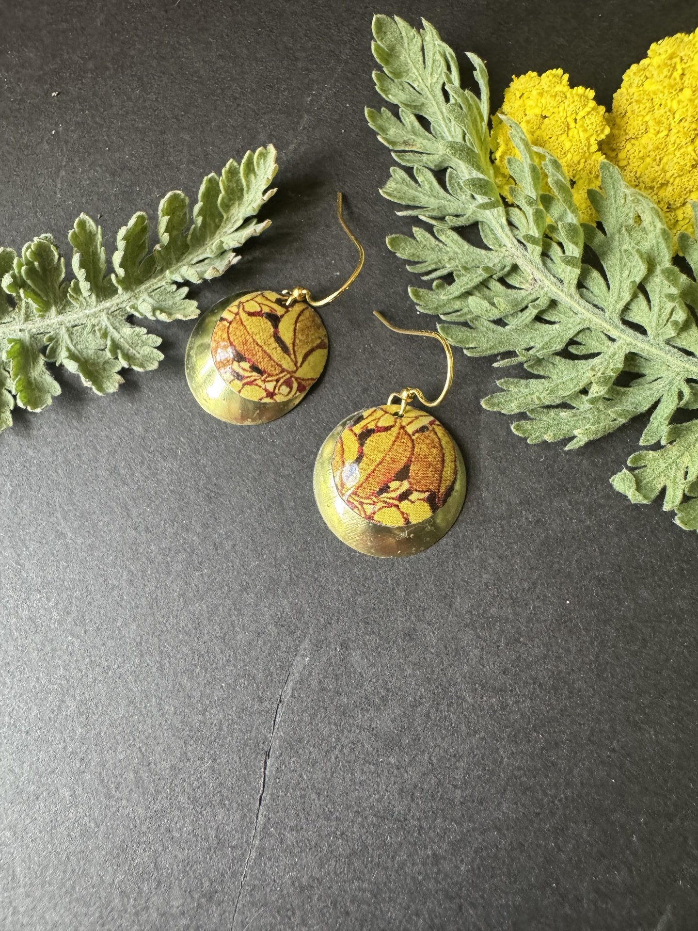 Gold Nested Lefèvre Tin Earrings