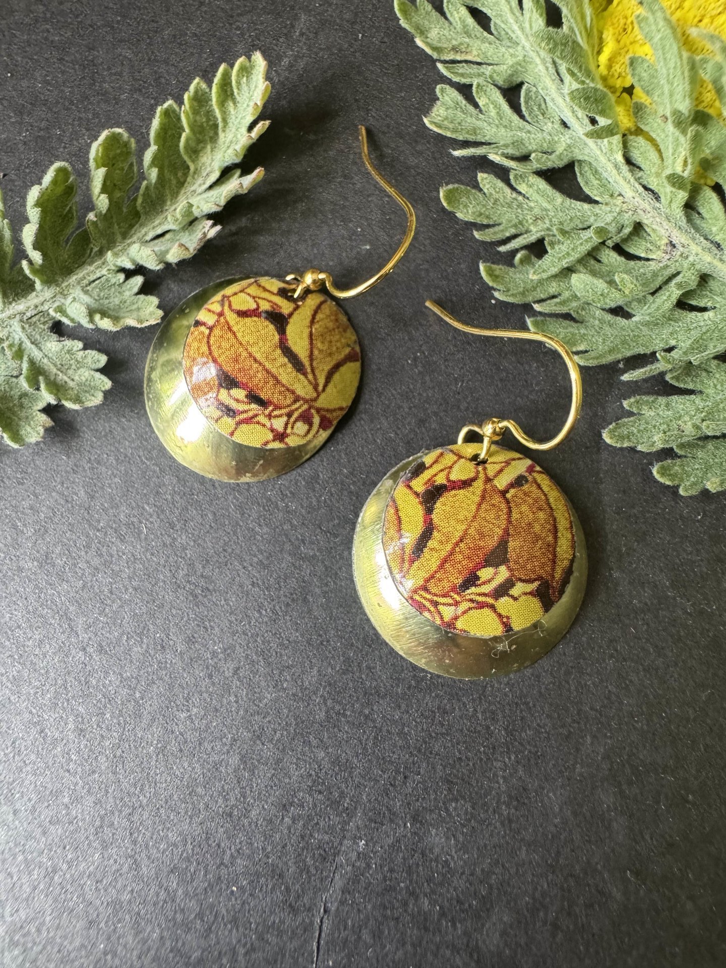 Gold Nested Lefèvre Tin Earrings