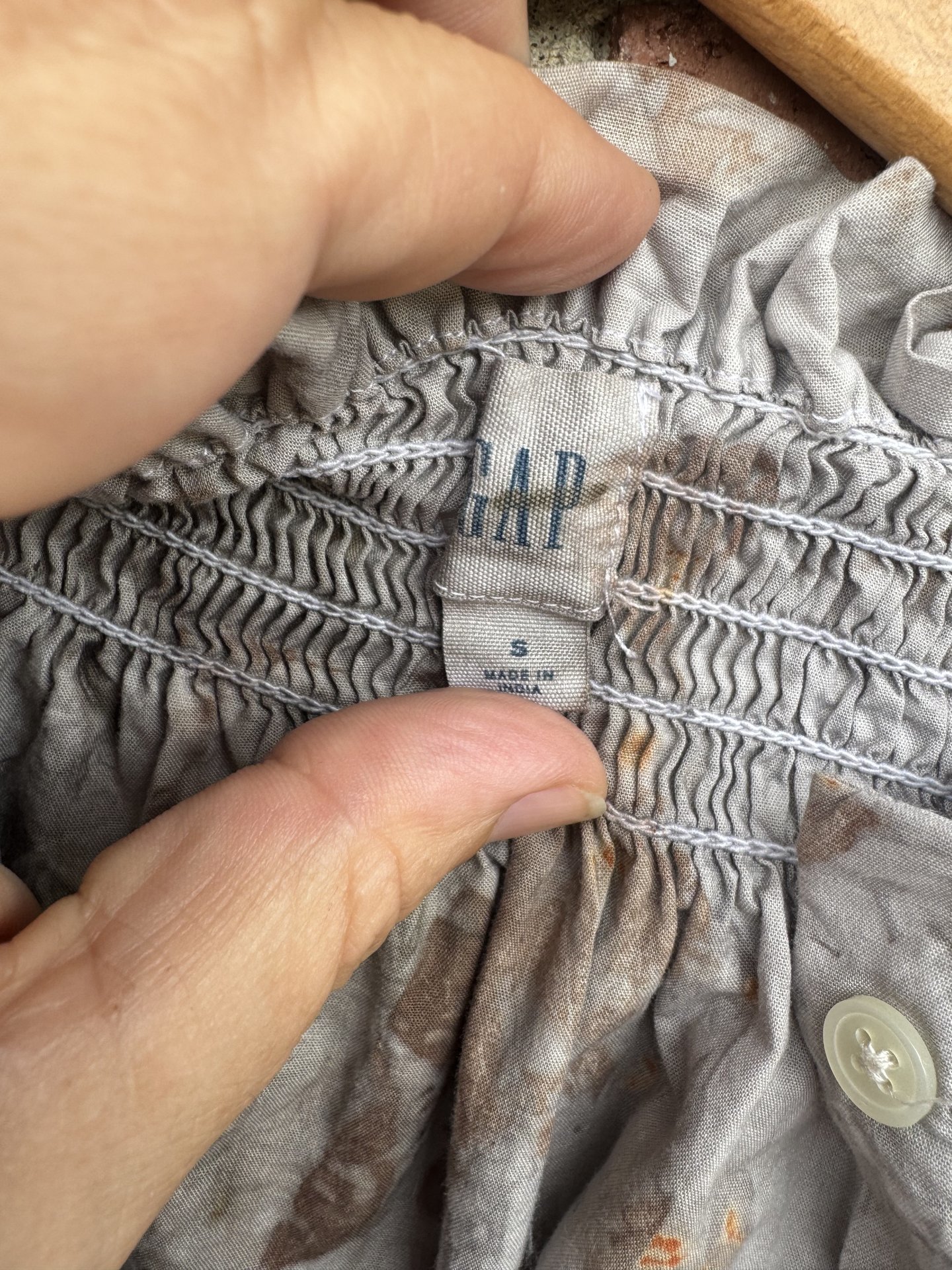 Gap S Ecoprinted Longsleeve Button Up Shirt