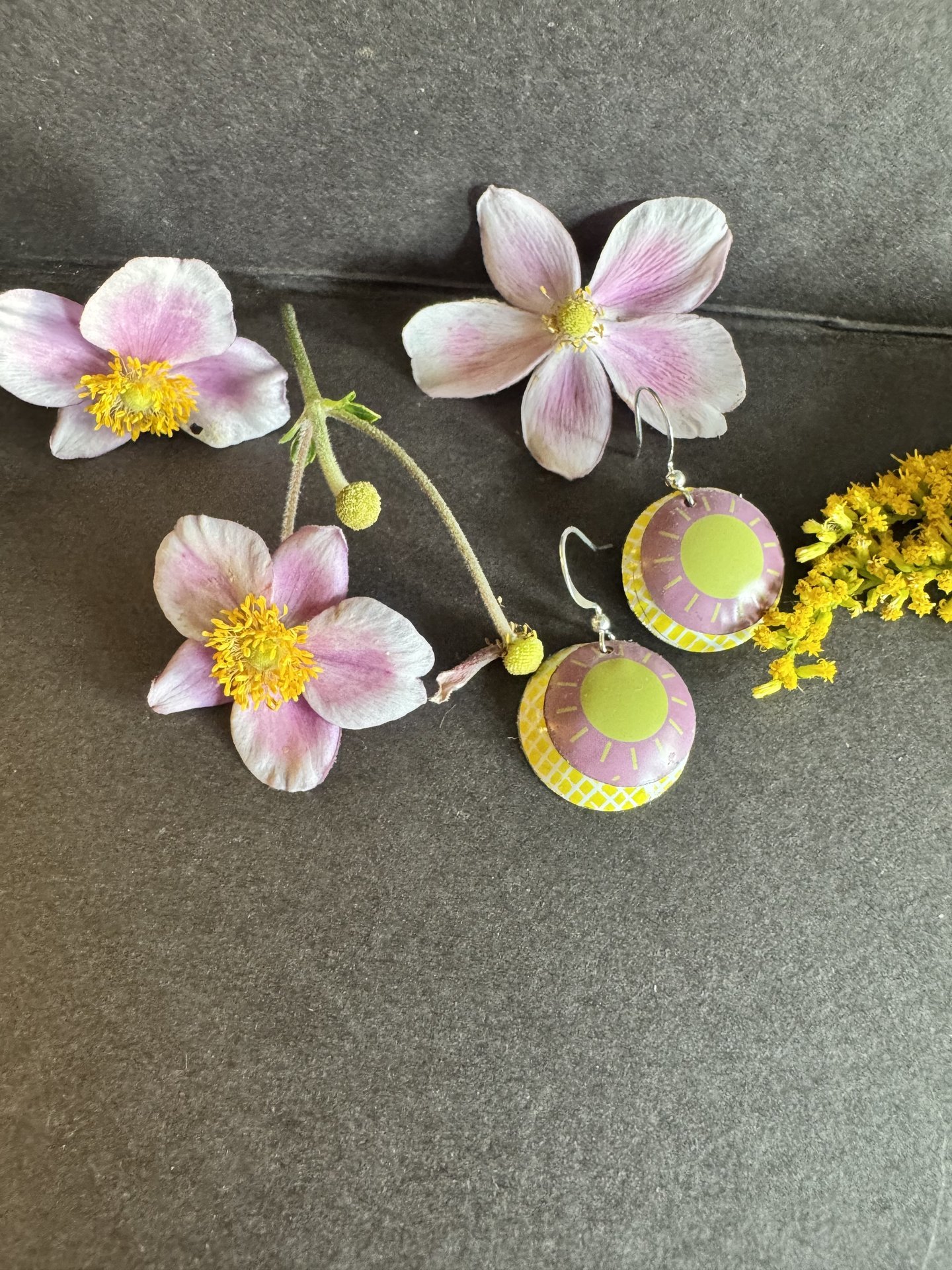 Sun Pencil Case Tin Earrings